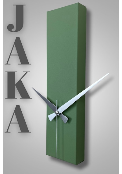 Jaka Model Dekoratif Metal Akar Sessiz Mekanizmalı Duvar Saati 34 9,5 Cm Yeşil