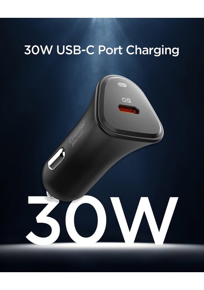 30w Usb-c Araç İçi Hızlı Şarj Aleti Pps Desteği Akım Korumalı Güç Adaptörü Çakmaklık İphone & Android & İpad Type-c Pd 3.0 Ev301 - Acp08699