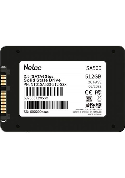 Netac SA500 2.5" 512 GB 520/450 MB/S SATA 3 SSD