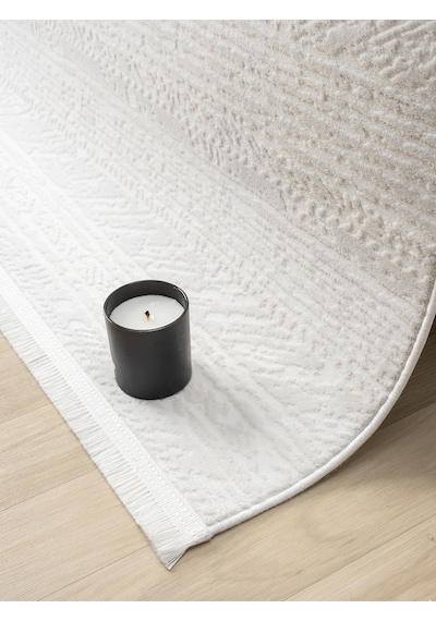 Mariesse Home Aspendos Akrilik Dokuma Salon Mutfak Koridor Kesme Yolluk Dokuma Makine Halısı Aspendos01 5115-krem