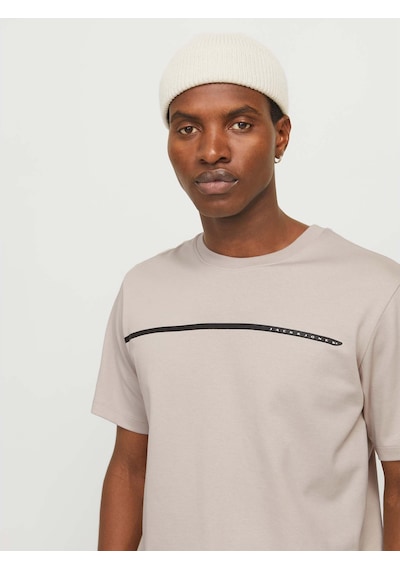 Jack & Jones JCOFUSION Erkek Bej Tişört
