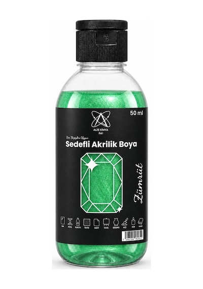 Zümrüt Yeşil Sedefli Akrilik Boya 50 Ml