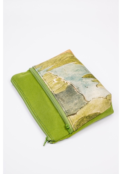 Fabric Craft Bag El Çantası Fermuarlı Çok Amaçlı Yeşil