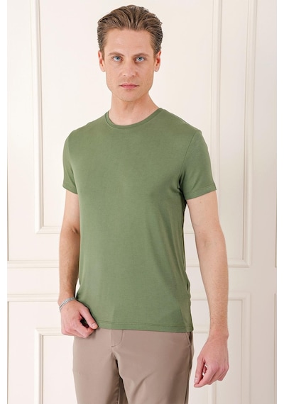 Efor Slim Fit Bisiklet Yaka Düz Pamuklu Haki Tişört Ts 823 Haki Efor Slim Fit Bisiklet Yaka Düz Pamuklu Haki Tişört Ts 823 Haki