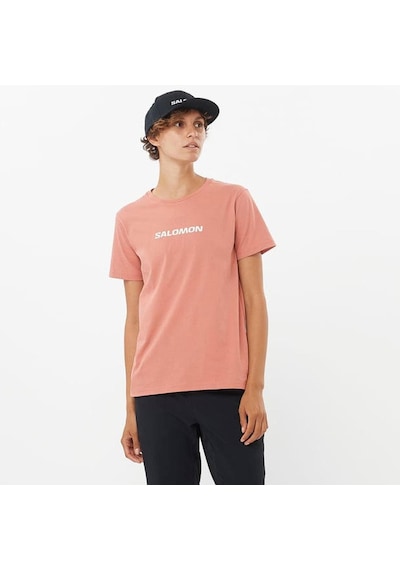 Salomon Logo Kadın Tişört C-sal221780b30g01 Pembe