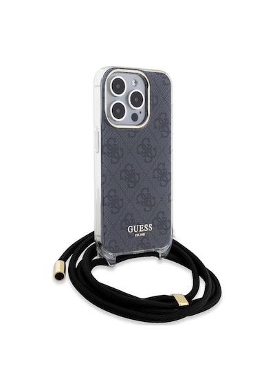 Apple Uyumlu  iPhone 15 Pro Kılıf Guess Lisanslı Çapraz Kordon 4g Desenli Kapak