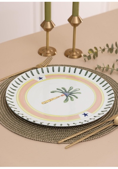 The Mia Italian Summer Servis Tabağı 30 Cm Çok Renkli
