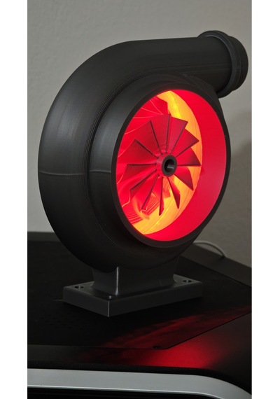 Morfem3d Turbo Glow Tasarımlı Masaüstü Kırmızı Led Aydınlatma 12 Volt Dekoratif Işıklı Lamba