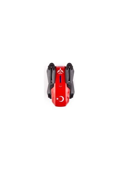 İlk Dronum Katlanır Çift Kameralı Tek Tuşla Iniş Kalkış Başlangıç Drone Model (1 Bataryalı, Kırmızı)