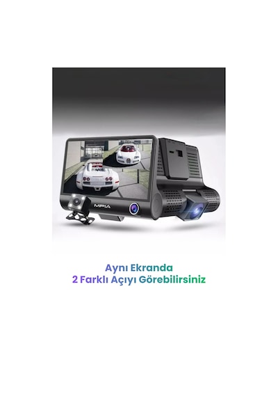 4.0 Tft Ekran 3 Lensli Araç Kamerası Geri & Gece Görüş 150 Geniş Açı Türkçe Menü