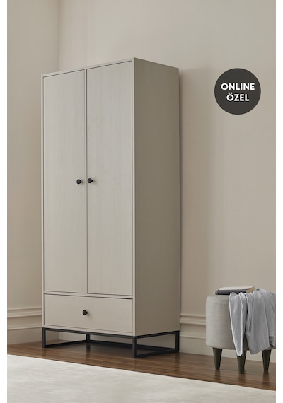 Enza Home Kalinsta 2 Kapaklı Gardırop - Beyaz