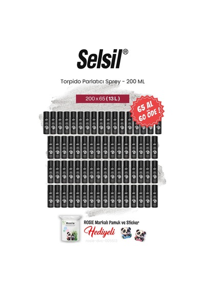 Selsil 65 Al 60 Öde 200 Ml, Torpido Parlatıcı Sprey Ve Rosie Pamuk 1 adet