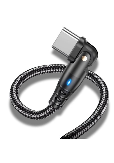 Type C To Type C Hızlı Şarj Data Kablosu Çevirici Dönüştürücü Adaptör 180 Derece 60w 1 Metre 100 Cm