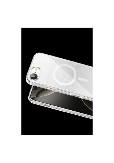 Onegif Apple iPhone Uyumlu 17e Sora Simli Magsafe Kapak - Beyaz İtdark56726
