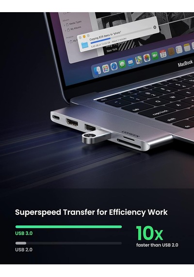 Apple Uyumlu MacBook Pro Air İçin Thunderbolt 3 Type-c Hdmı Usb 3.0 Tf Sd Kart Okuyucu Hub Adaptör
