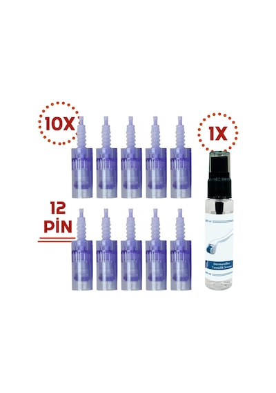 Dr. Pen A6 Dermapen İğnesi 12 Pin Mavi Soketli Model İğne Kartuşu