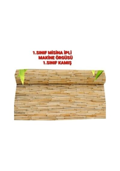 Bambu Çit Kamış Çit Hasır Gölgelik-(En 1 Metre-Uzunluk 4 Metre)