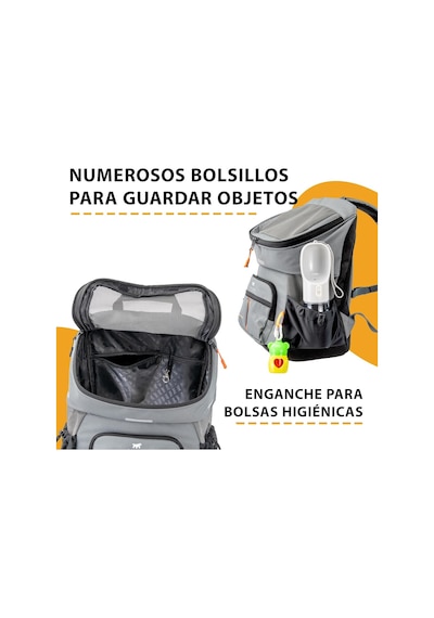 Ferplast Voyager 350 Sırt Taşıma Çantası Gri