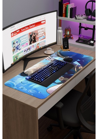Freminet Genshin Impact Anime Gacha V4 - 90x40 Xxl Gaming Mouse Pad Fare Altlığı