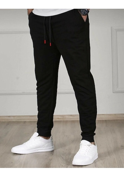 Relax Family Xf Erkek Yazlık Siyah Jogger Eşofman Altı Dar Paça Slim Fit Rlx044513 Siyah