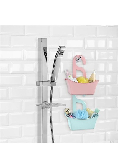 Banyo Sepeti Delikli Sepet Çok Amaçlı Sabun Şampuan Tutucu Raf 2 Diğer