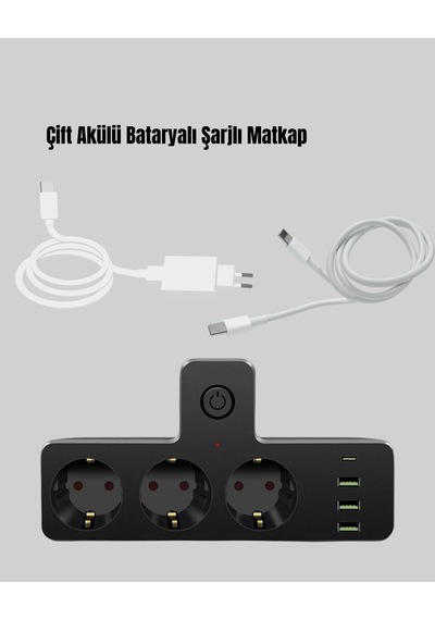 Usb Ve Type-c Portlu Anahtarlı Çoklu Priz Güç Ünitesi 0-2