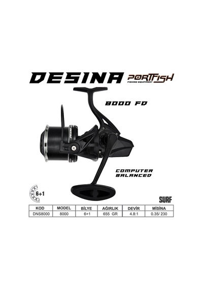 Portfish Desina 8000fd 6+1bb Surf Olta Makinası