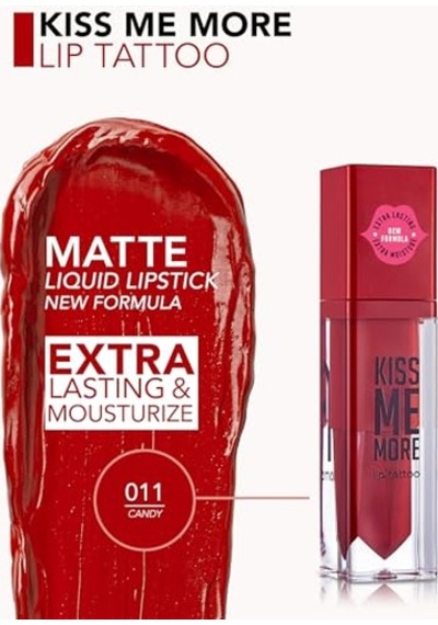 Flormar Uzun Süre Kalıcı Mat Ruj - Kiss Me More-011 Candy-8682536040822 00