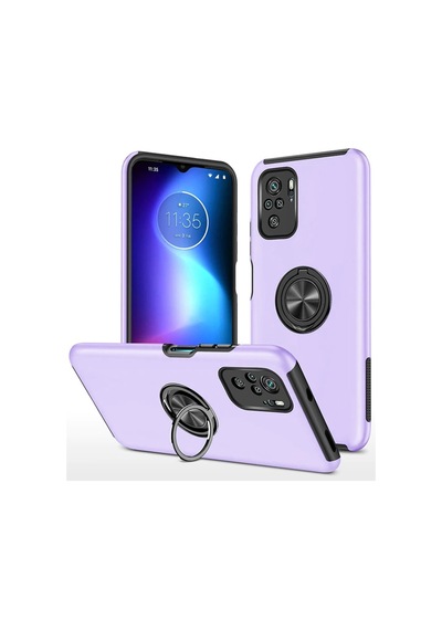 Xiaomi Poco F3 Uyumlu Kılıf Elit Yüzüklü Kapak - Mor