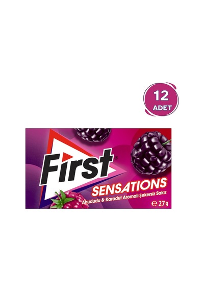 First Sensations Ahududu Karadut Aromalı Sakız 12 x 27 G