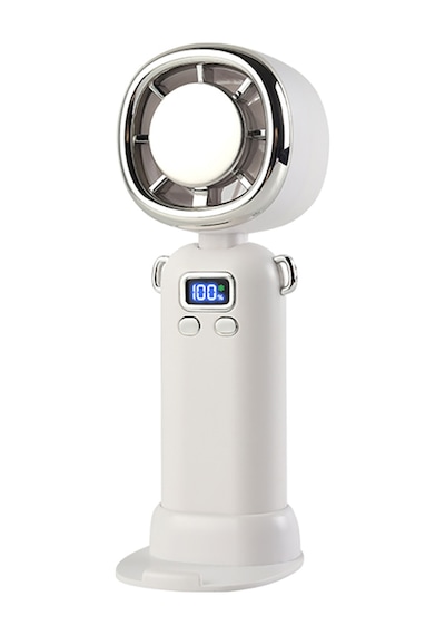 Maks Technology Mkst Ay11 Dijital Led Göstergeli Katlanabilir Portatif Mini Soğutucu El Fanı - Beyaz