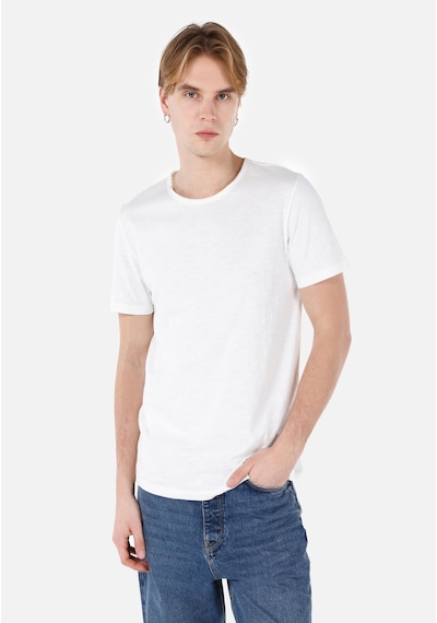 Colin's Colins Regular Fit Yuvarlak Yaka Düz Erkek Beyaz Kısa Kol Pamuklu Tişört Cl1058580 Q1.v1 Ofw