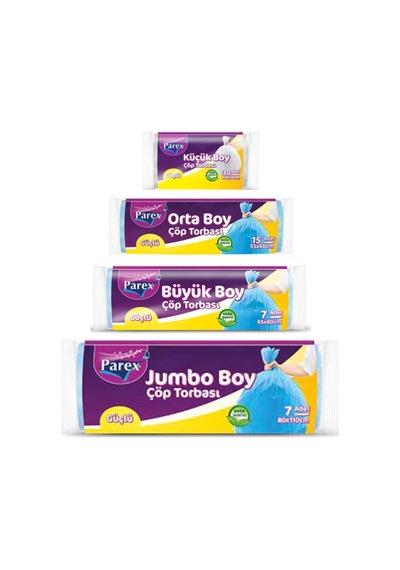 Küçük Orta Büyük Jumbo Çöp Torbası Set