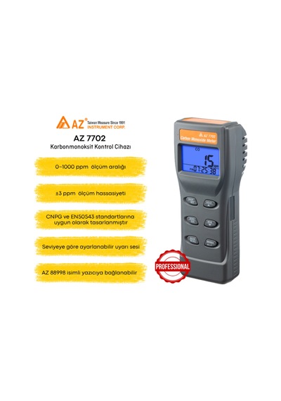 Az 7702 Yüksek Hassasiyetli Karbonmonoksit Ölçer - 862040835