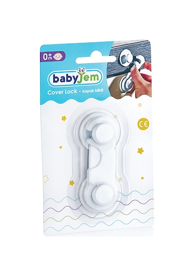 Babyjem Bebek Güvenlik Kapak Kilidi Beyaz Çok Renkli