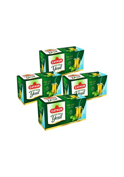 Herdem Yeşil Çay Süzen Poşet Naneli 1,6gr 25 Adet Dörtlü Paket