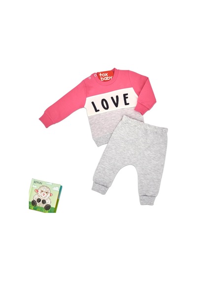 Toxtoys (2 Parça) Love Baskılı Ikiip Fuşya Kız Ikili Takım (3,6,9 Ay) Toxtoys (2 Parça) Love Baskılı Ikiip Fuşya Kız Ikili Takım (3,6,9 Ay)