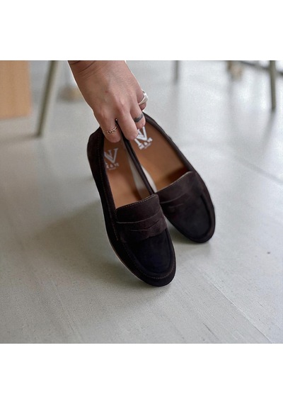 Ne&ve Shoes Kahve Süet Hakiki Deri Kadın Loafer Ayakkabı Kahverengi
