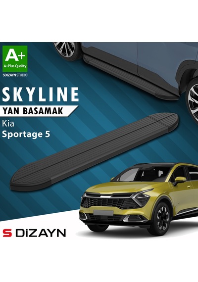 S-dizayn Kia Sportage 5 Skyline Siyah Yan Basamak 173 Cm 2021 Üzeri A+ Kalite