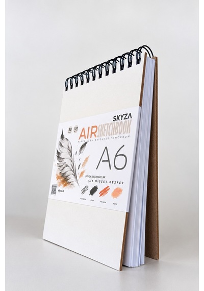 Skyza A6 Sketchbook 100 Gr/m² 160 Sayfa-80 Yp.sert Kapak Eskiz Defteri
