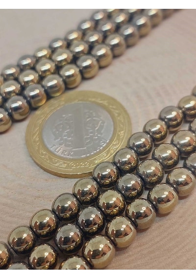 Yasam Tohumu Hematit Taşı Dizi 6mm 48128 Mavi