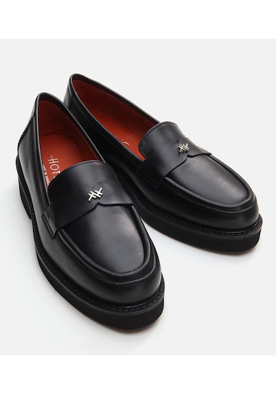 Hotiç Kadın Deri Siyah Loafer