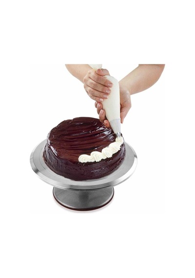 Epınox Çelik Döner Pasta Hazırlama Standı - Döndürülebilir Pasta Sıvama Standı - 30 Cm Sku: Smg8690010539205 Açık Gri
