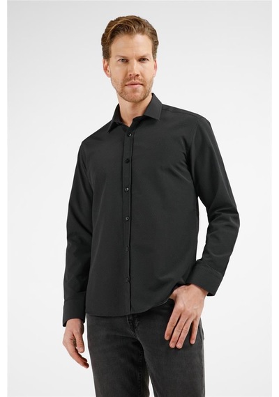 İmza Siyah - Beyaz Kendinden Desenli Sert Yaka Uzun Kol Cepsiz Slim Fit Pamuklu Gömlek 1004255216 Siyah - Beyaz İmza Siyah - Beyaz Kendinden Desenli Sert Yaka Uzun Kol Cepsiz Slim Fit Pamuklu Gömlek 1004255216 Siyah - Beyaz