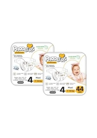 Protection Bebek Bezi 4 Numara Maxi 7-14 Kg 88 Adet 2 Li Jumbo Set, Maksimum Koruma