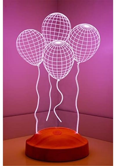 3 Boyutlu 3d Görünümlü Balon Led Lamba Diğer
