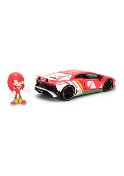 Jada Sonic The Hedgehog Knuckles Figürlü Lamborghini Aventador Sv Çok Renkli