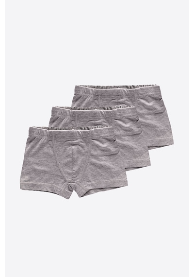 Malabadi Erkek Çocuk Gri 3 Lü Paket Pamuk Elastan Boxer 209 Gri Melanj
