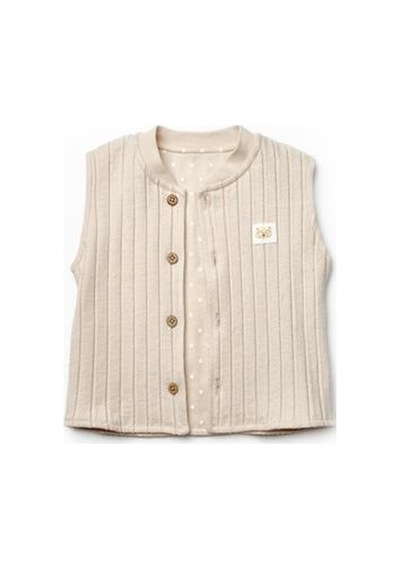 Babycosy Organic Wear Bebek Yelekli 3'lü Takım %100 Organic Pamuk Yenidoğan Serisi - Csy8115 Ekru