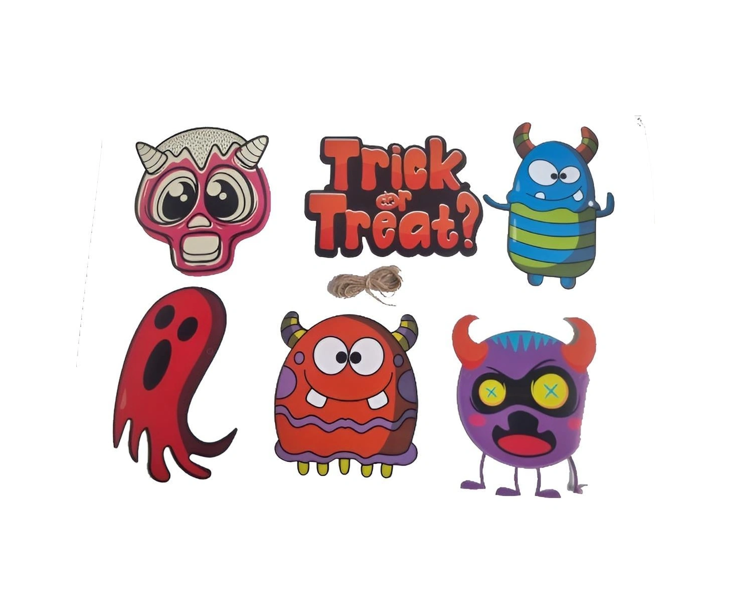 Halloween Cadılar Bayramı Banner Monster 6 Figür Diğer